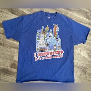 Disney Parks T-Shirt Unisex Vintage-Look Graphic It’s A Small World 2X Cotton